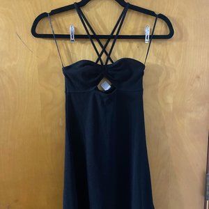 NWT H&M Black cutout crossback dress